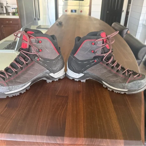 Men's Black and Red Hiking Boots